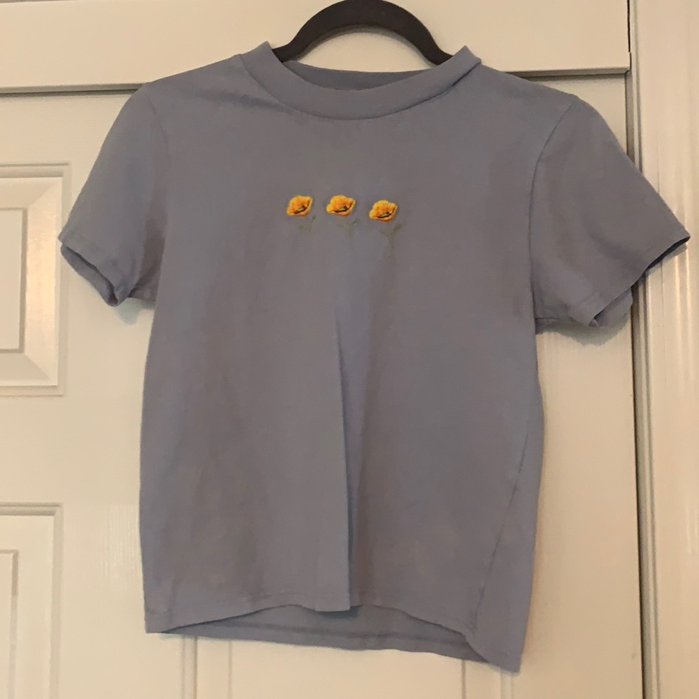 Blue flower brandy shirt
